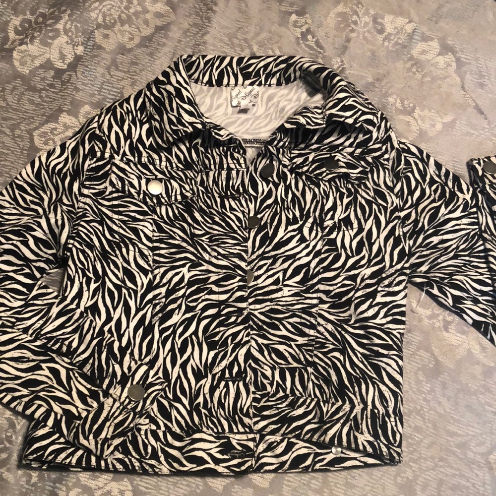 Super cute Zebra Jean Jacket